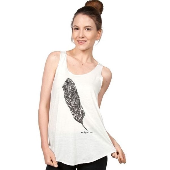 Flowy Tank Top - Feather Design - Picture 2 of 6